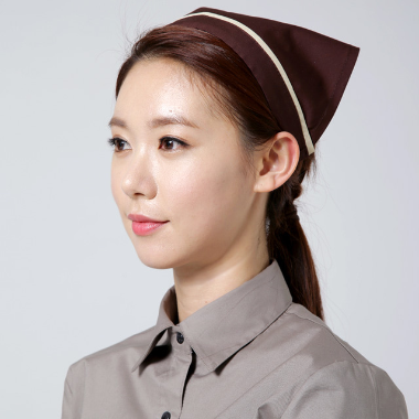 나래유니폼 - 갈색 머리띠스카프(머리띠 포함)
