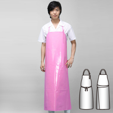 나래유니폼 - 핑크 양면방수앞치마(특대/고리형)